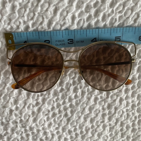 Sale!🔥Brand New Tory Burch Gold & Brown Gradient Geometric Cat-Eye Sunglasses - Picture 6 of 6